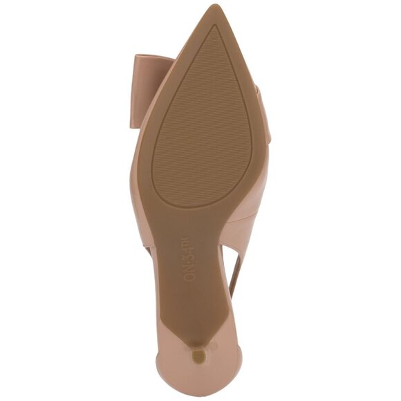 On 34th Womens Elayne Cutout Pumps Heels 10020348000 Nude Patent Brown 9.5M - Picture 8 of 10
